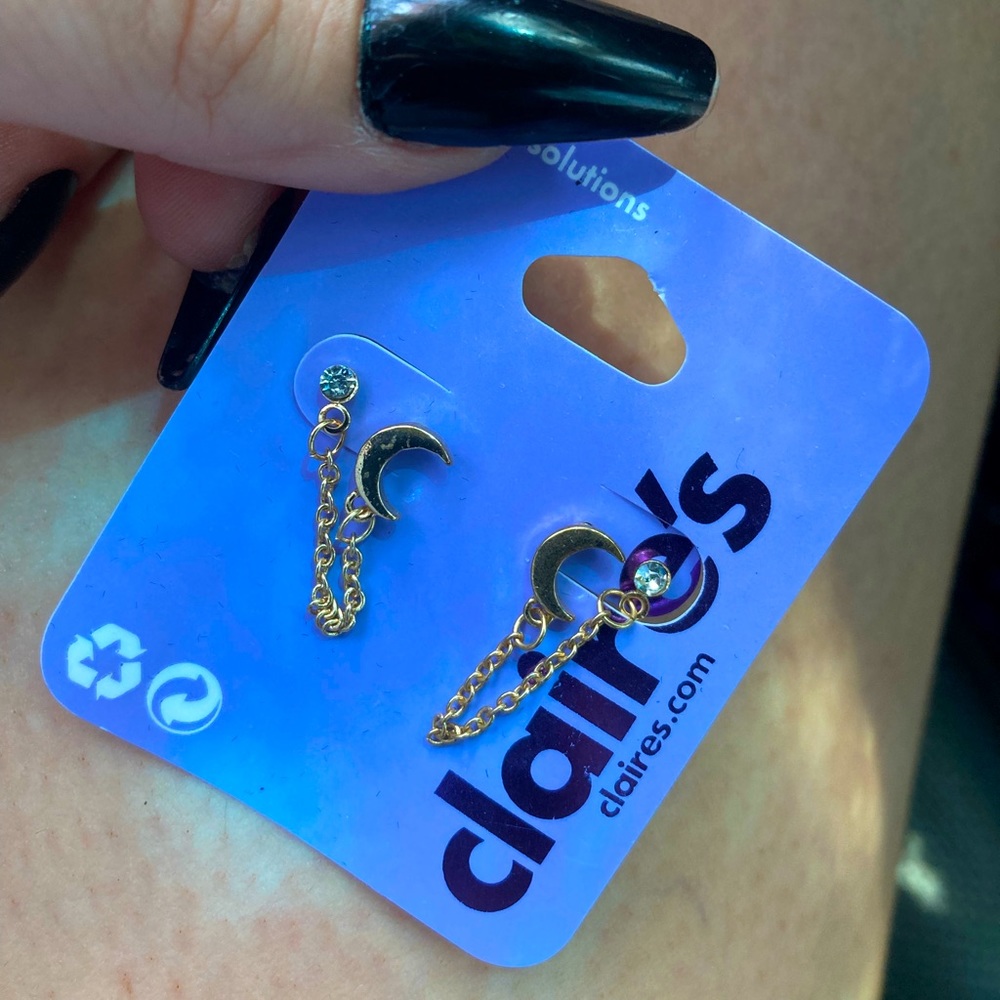 NWT Double hole earring
